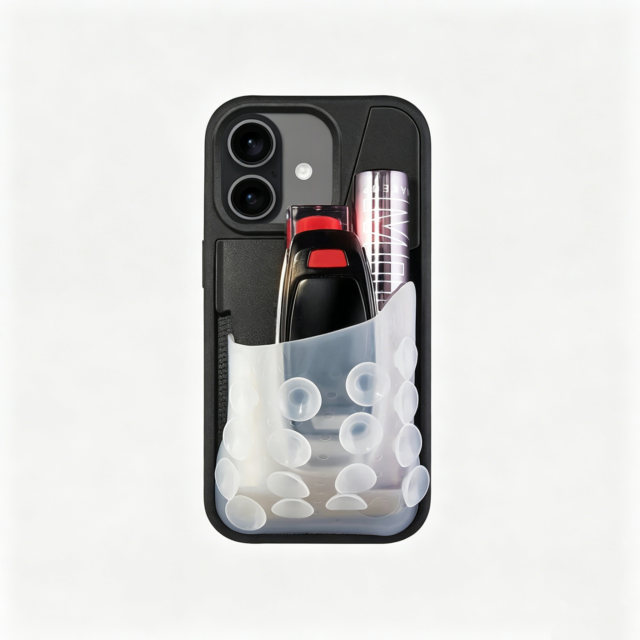 Expandable Phone Case with Suction Mount – 16 Suction Points, Stretch Pocket, Hands‑Free Stick‑Anywhere Design