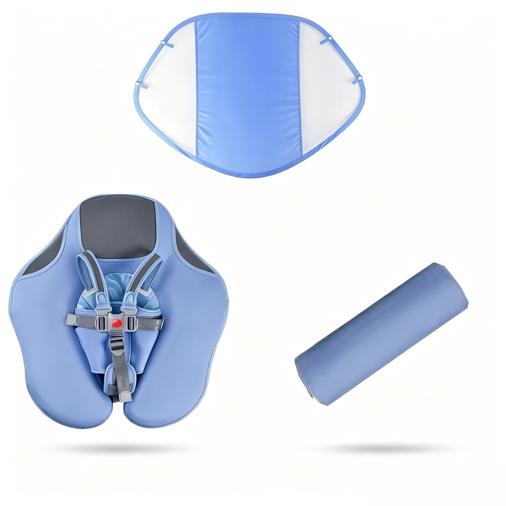 Four-Point Baby Float – Zero Tipping Risk, Two Swim Modes, UPF 50+ Canopy for Ages 3–24 Months