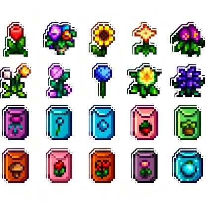 Stardew Valley Mini Acrylic Fridge Magnets – Pixel Art Crop & Fruit Magnets
