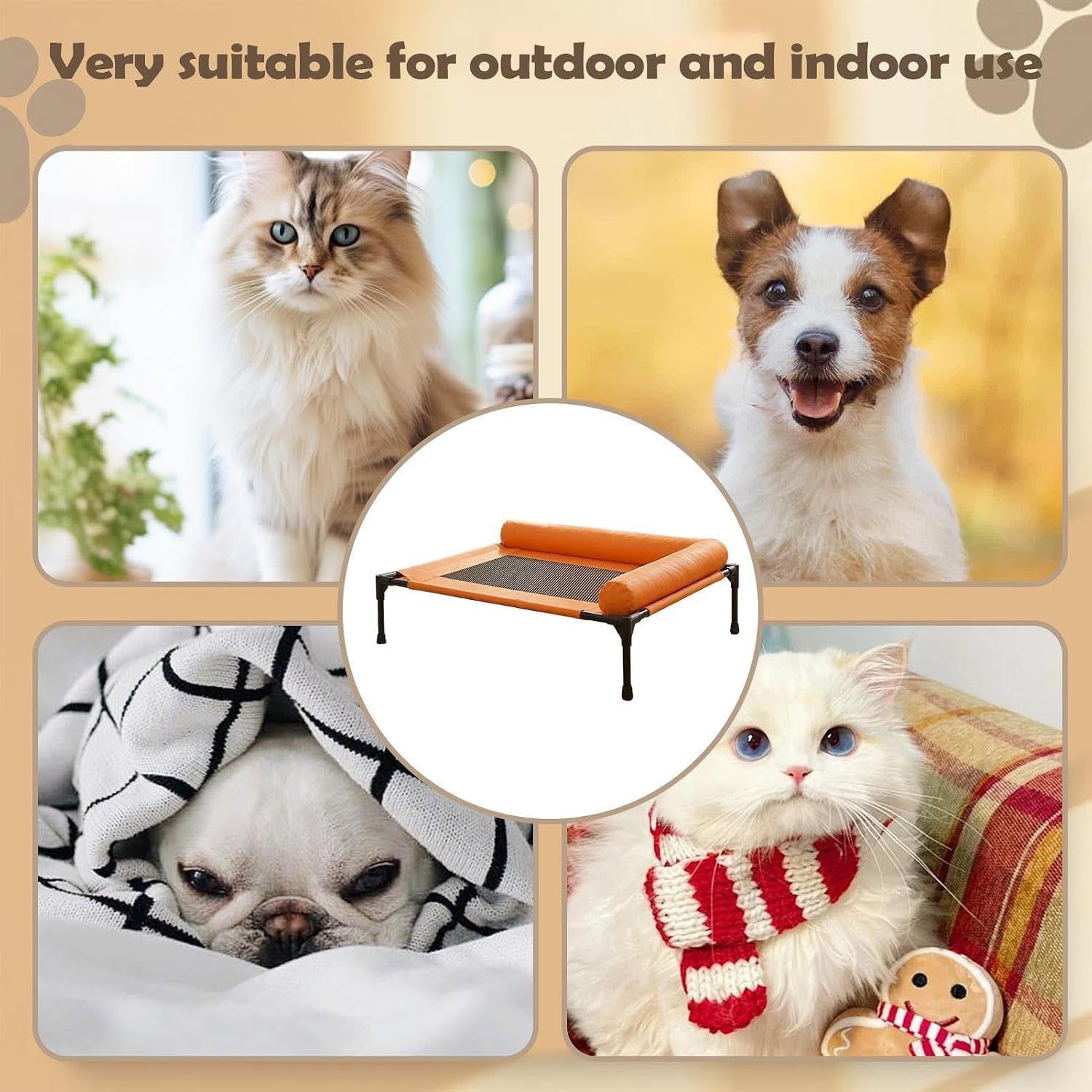 Elevated Pet Bed for Small Dogs & Cats – Breathable Mesh, Off‑Ground Design, Easy Wipe Surface