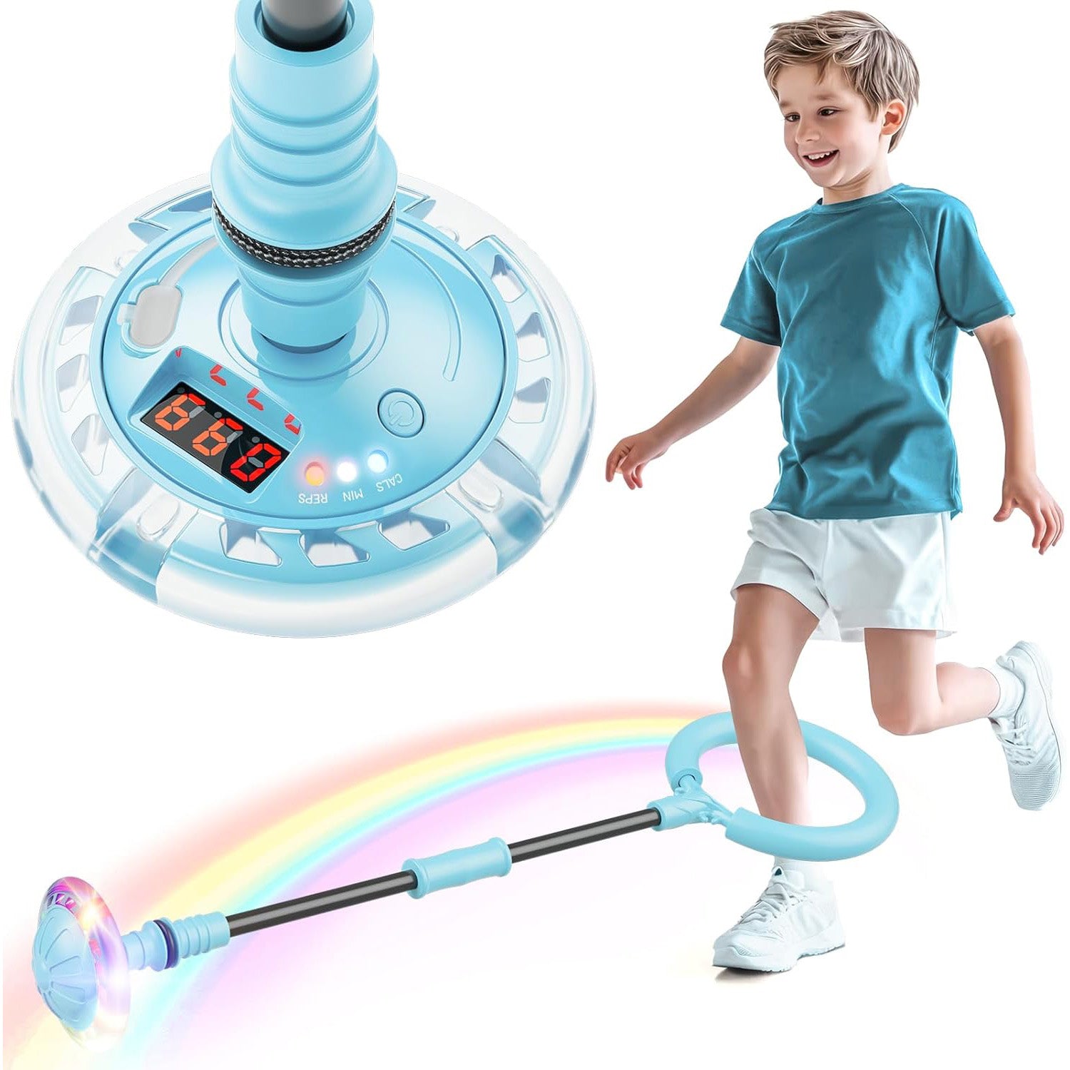 Children's Skip Ball – Ankle Skip Ball Toy with Counter, Timer, and Calorie Calculator