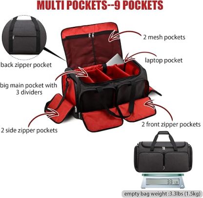 Lifter’s Duffle Bag – 33.6L, 3 Padded Dividers, Water‑Resistant, Carry‑On Approved