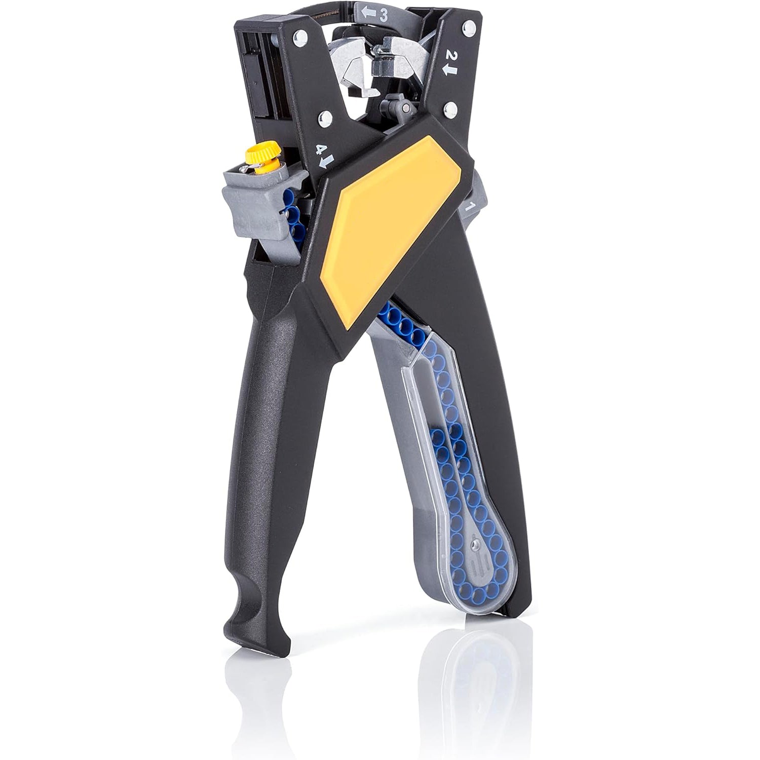 Automatic Wire Crimper with Ferrules – 4-Step Cutting, Stripping, Twisting & Crimping Tool