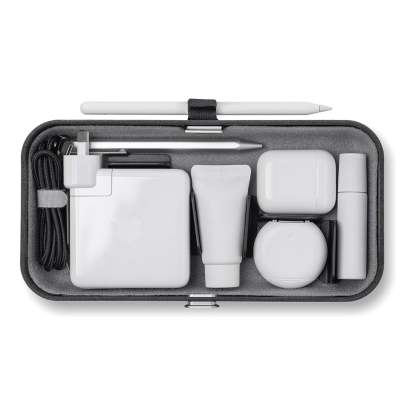 Portable Desktop Organizer with Wireless Charging – Adjustable Dividers, Travel‑Ready