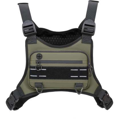 Men's Waterproof Sports Chest Bag with Adjustable Straps, Reflective Design, for Running