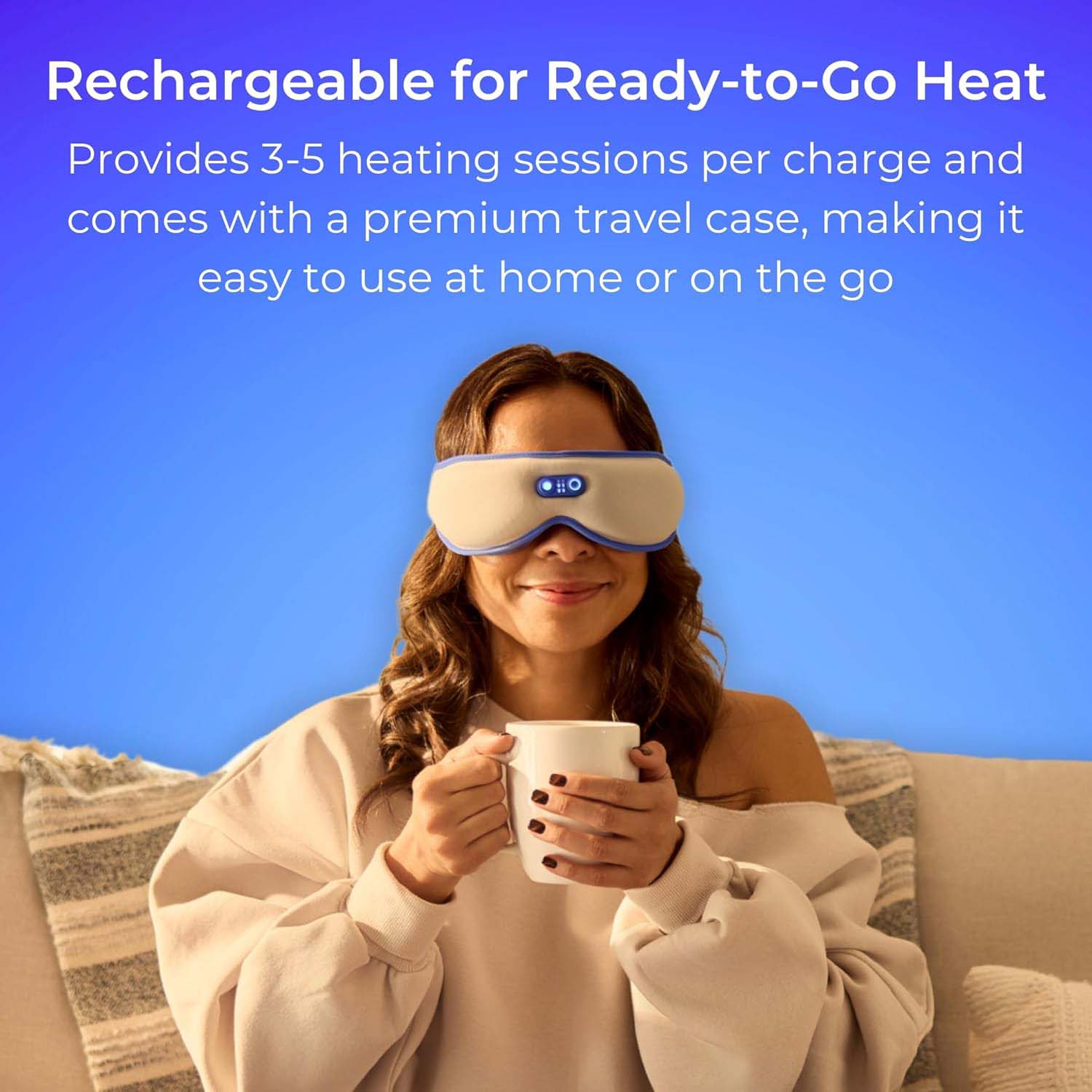 Rechargeable Heated Eye Mask (for Dry Eyes) — Cordless Warm Compress Eye Mask