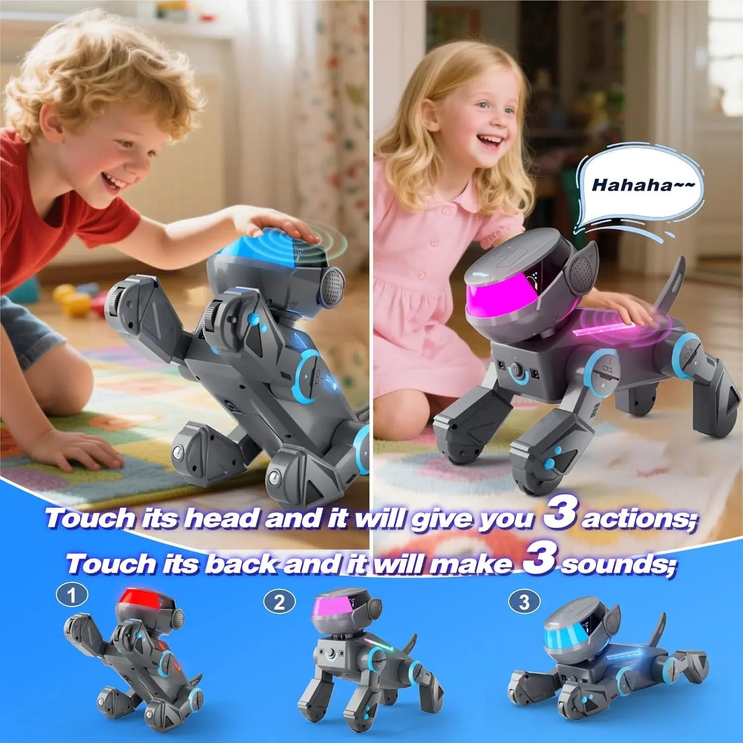 Kids Smart Programmable Robot Dog – Bluetooth Control