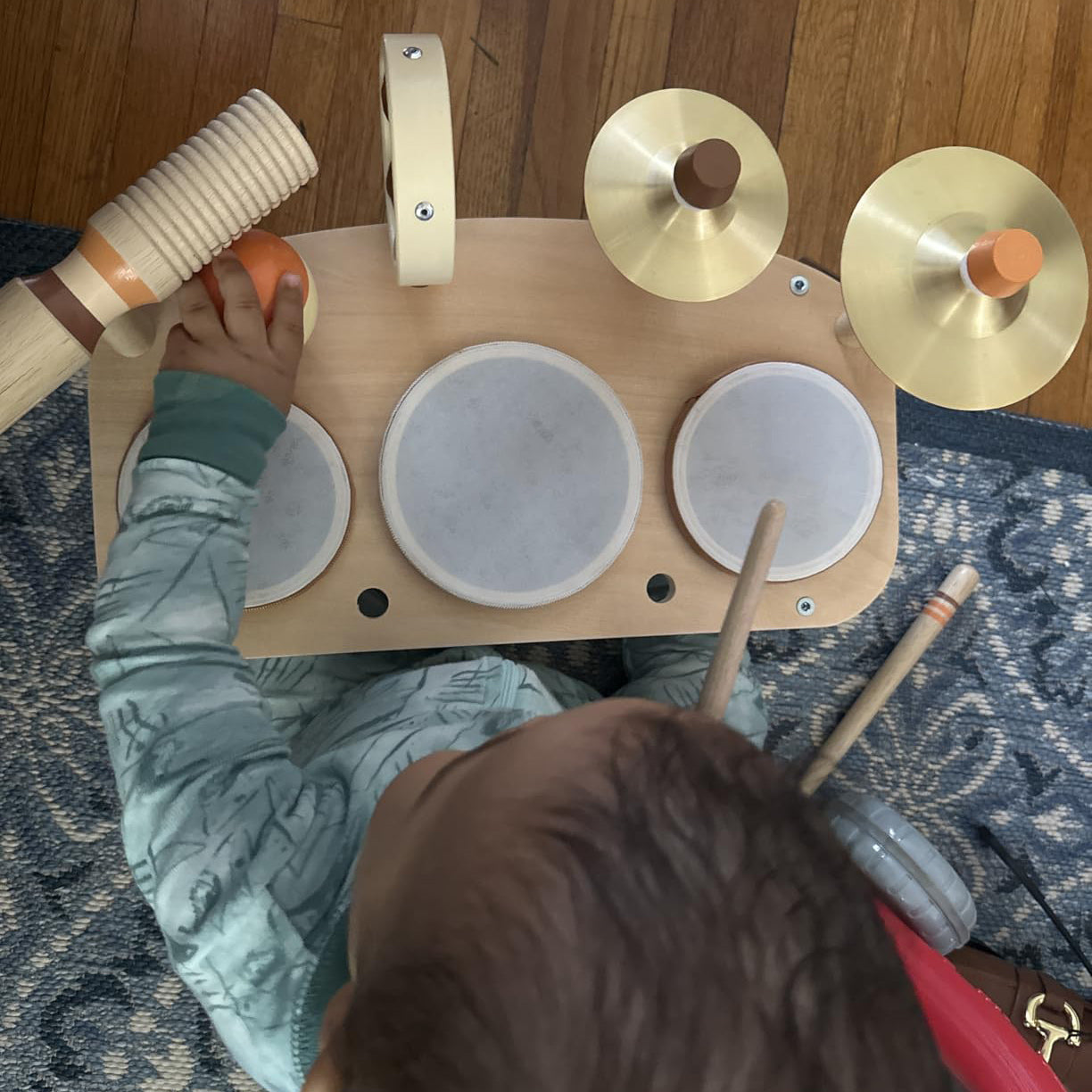 Kids Drum Set – 11-in-1 Wooden Musical Instruments for Toddlers 2-3