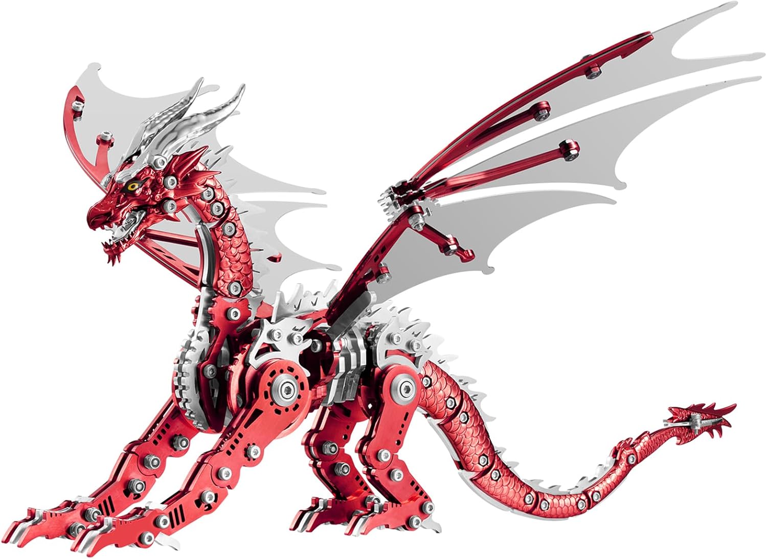 3D Metal Dragon Model – Steampunk Mechanical Kit, 480g Stainless Steel