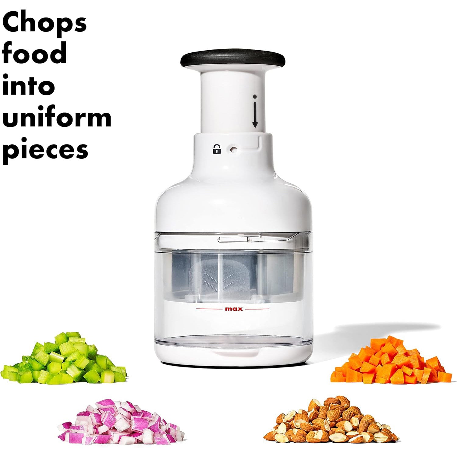 Vegetable Chopper – Stainless Steel Blades, Compact Design, Versatile for Salads & Salsa