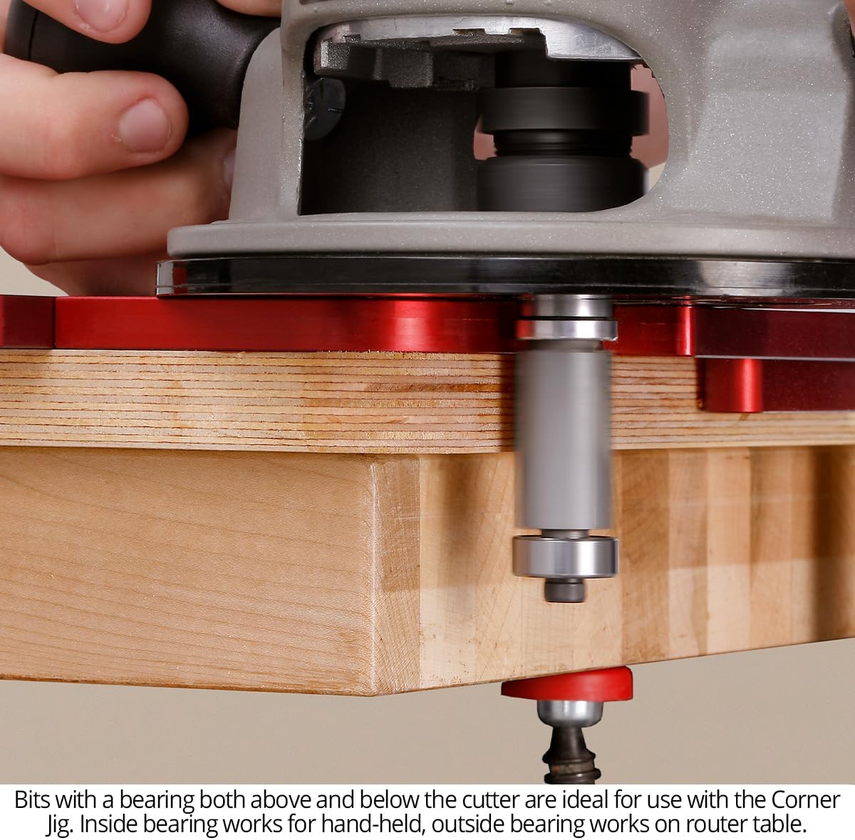Corner Radius & Chamfer Routing Jig – 18 Templates, Handheld or Table Use, Precision Woodworking
