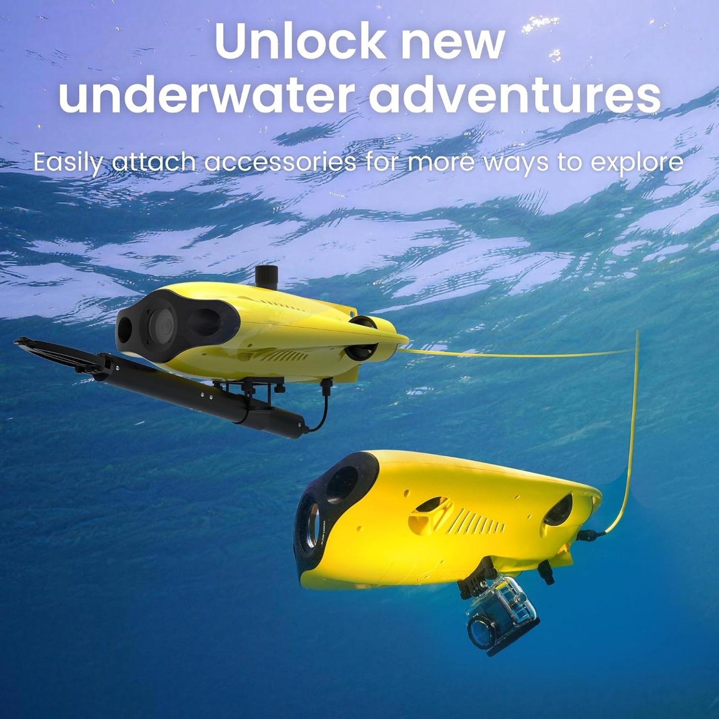 Underwater Drone – 4K+EIS Camera, 330ft Depth, 4‑Hour Runtime, Wired Remote, 5 Thrusters