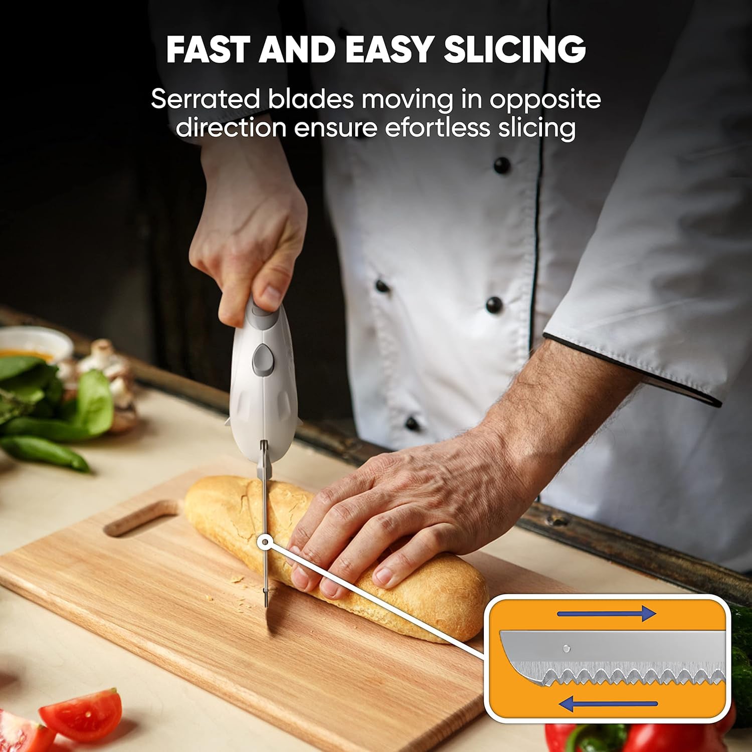 Electric Knife for Meat Slicing – Turkey, Carving, Bread & More