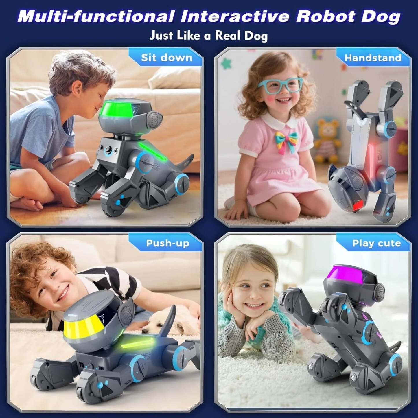 Kids Smart Programmable Robot Dog – Bluetooth Control