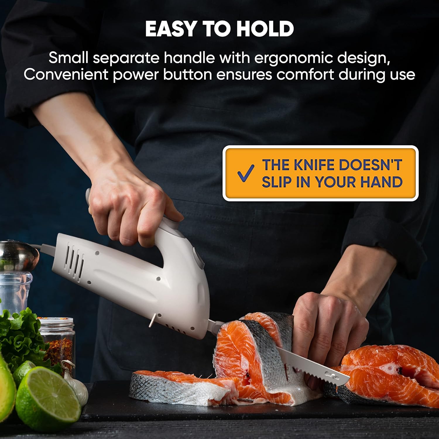 Electric Knife for Meat Slicing – Turkey, Carving, Bread & More