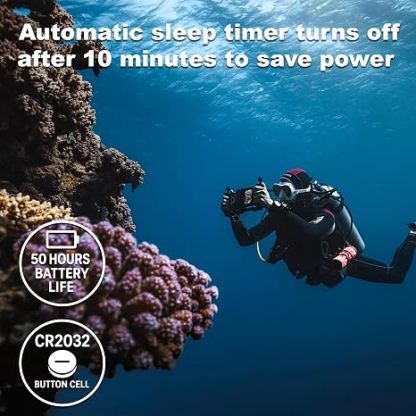 Underwater Bluetooth Shutter – Waterproof to 200ft, 100,000+ Presses, CR2032 Powered, for Smartphone Housings
