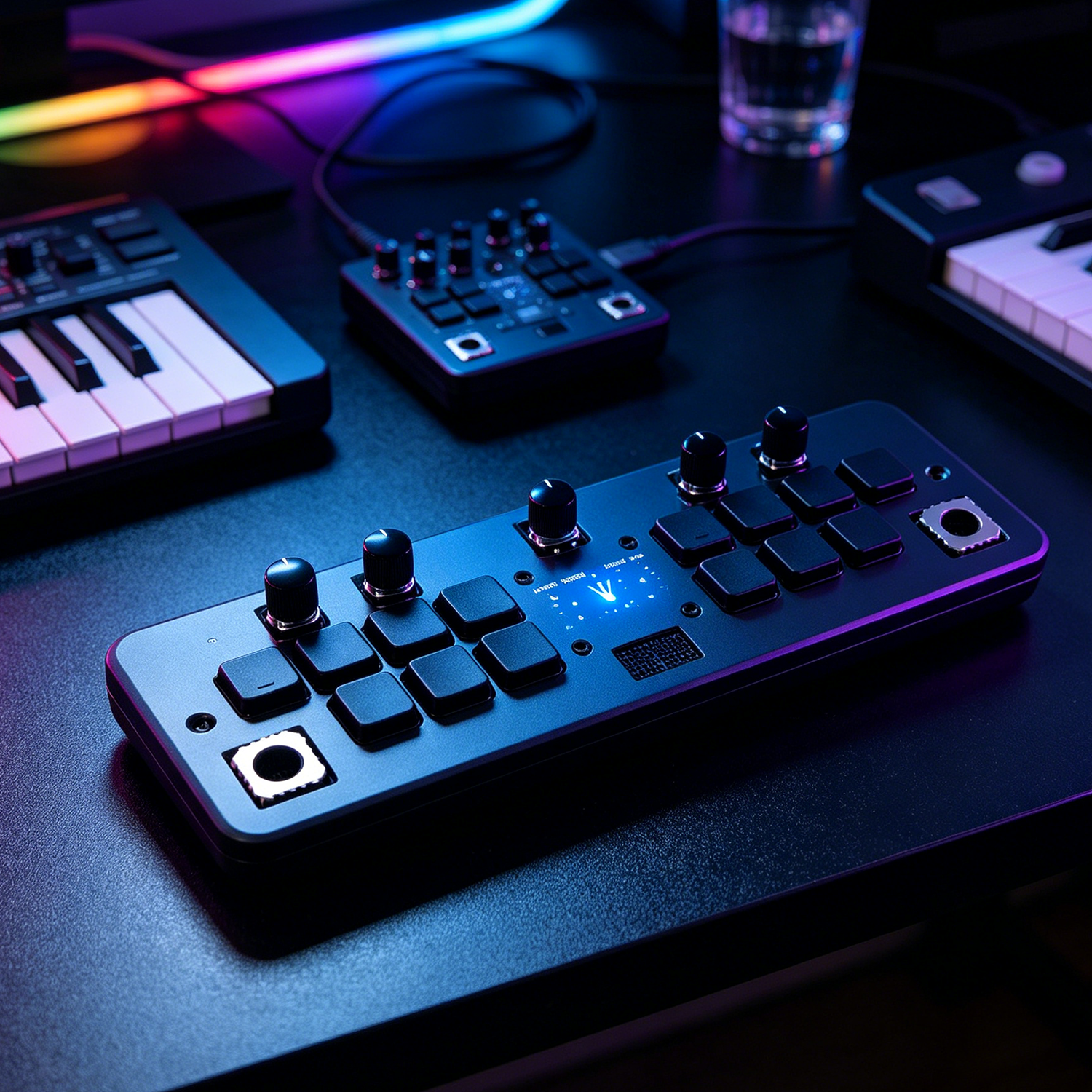 Portable Mini Synth with MIDI Controller – Standalone or DAW‑Connected, Always in Tune