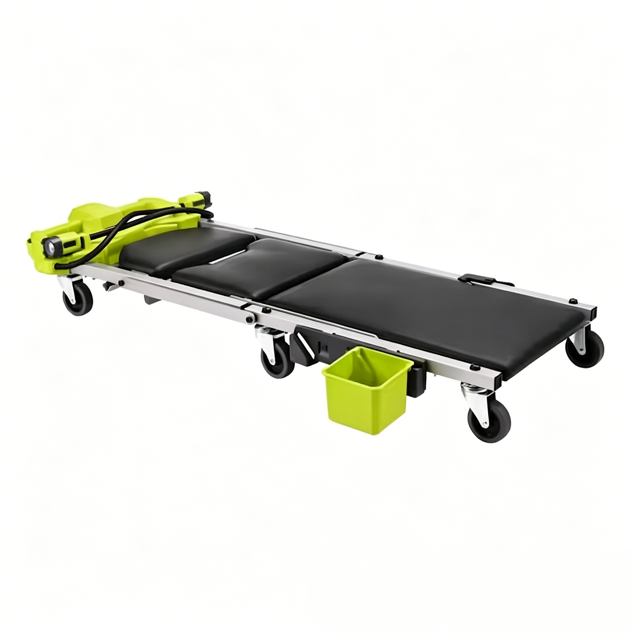 2‑in‑1 Automotive Creeper & Seat – Cordless, 800 Lumen LED, 400lb Capacity, 5‑Position Backrest