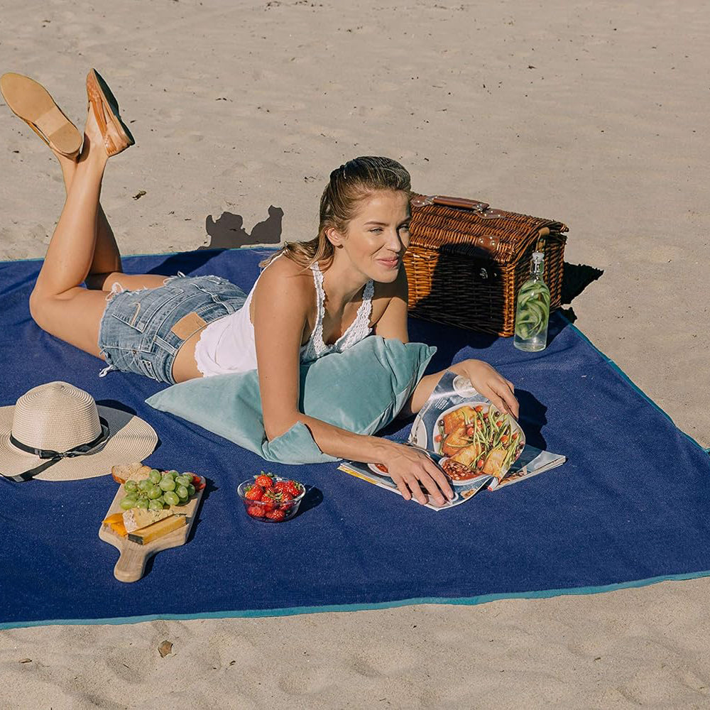 Sand-Free Outdoor Beach Mat – Multi-Purpose Roll-Up Camping & Picnic Blanket