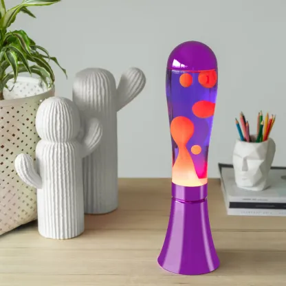 Magma Lava Lamp – Retro Flowing Wax, Metallic Base, 45cm Height, 40W Bulb