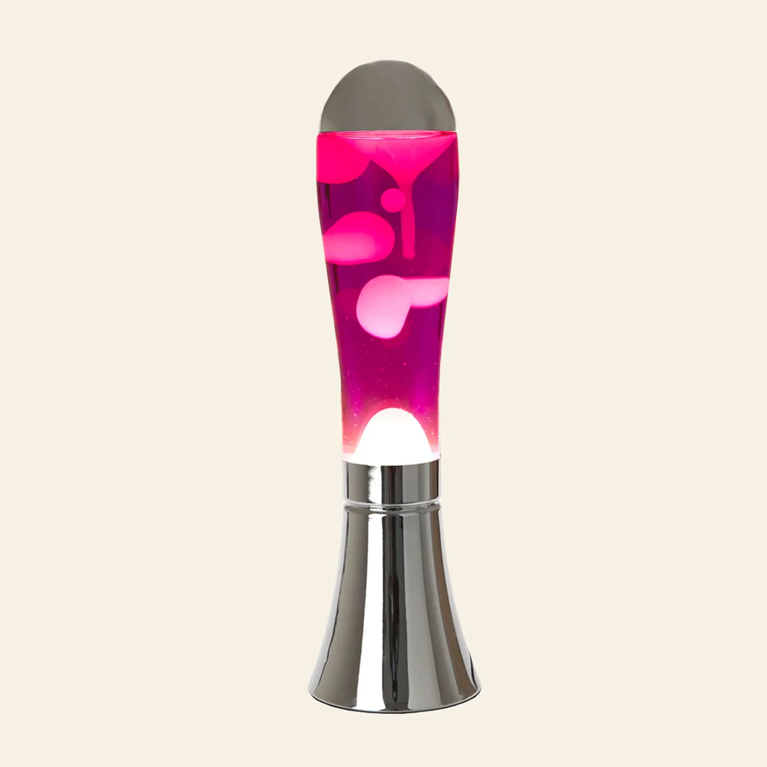 Magma Lava Lamp – Retro Flowing Wax, Metallic Base, 45cm Height, 40W Bulb