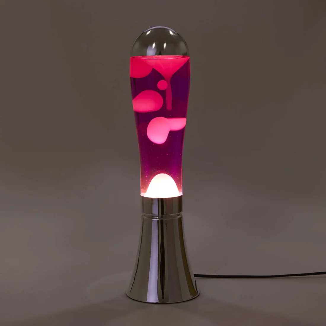 Magma Lava Lamp – Retro Flowing Wax, Metallic Base, 45cm Height, 40W Bulb