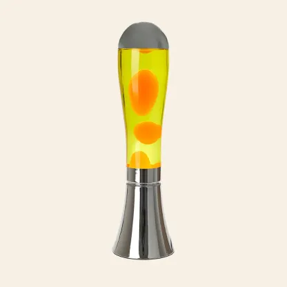 Magma Lava Lamp – Retro Flowing Wax, Metallic Base, 45cm Height, 40W Bulb