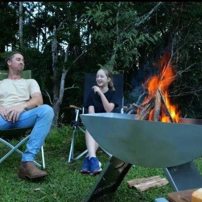 Portable Spare-Tyre Fire Pit & BBQ System