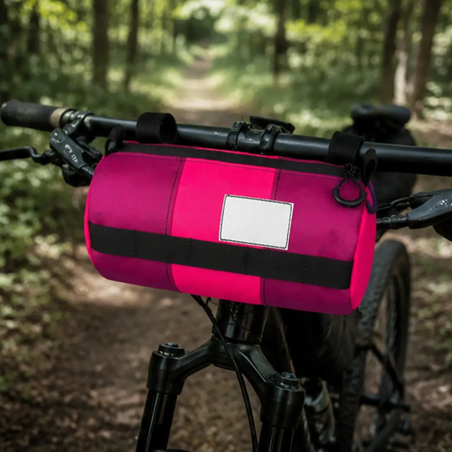 Bike Snack & Gear Storage System – Triangular Food Bag + Handlebar Roll Bag for Cycling Adventures