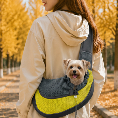 Breathable Oxford Cloth Pet Backpack – Mesh Panels, Single Strap, Lightweight for Small Pets