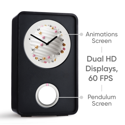Digital Animated Desktop Clock – Dynamic Art Display with Global Artist Animations