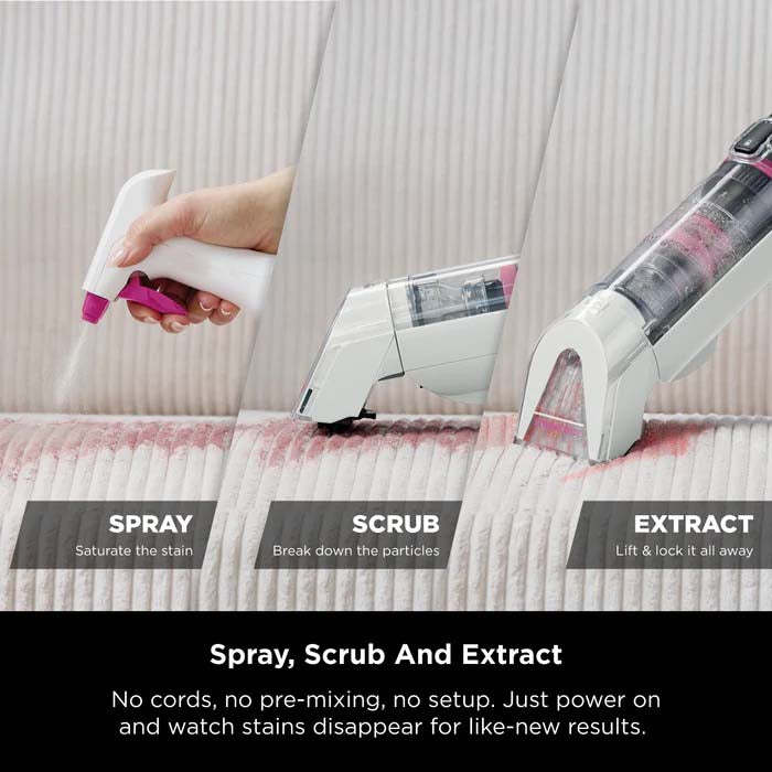 Cordless Portable Spot Cleaner – Deep Suction, Dual‑Action Stain Removal, 15‑Minute Runtime