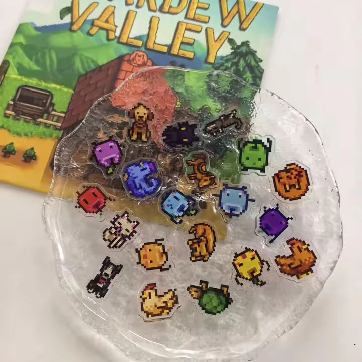 Stardew Valley Mini Acrylic Fridge Magnets – Pixel Art Crop & Fruit Magnets