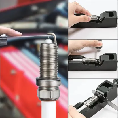 Spark Plug Gap Tool with Feeler Gauge – 32‑Blade Set, 0.04–0.88mm, Fits 10–16mm Plugs