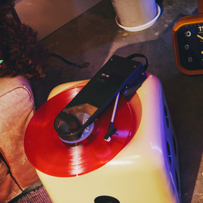 Portable Record Player – Belt-Drive Turntable with Bluetooth Wireless