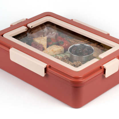Insulated Food Storage Container – 5500ml, Removable Dividers, Stainless Steel Tray, Ice Pack Included