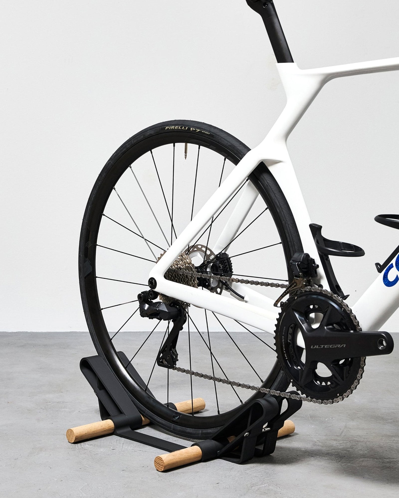 Bicycle Stand – Vertical Bike Display with Solid Oak Design