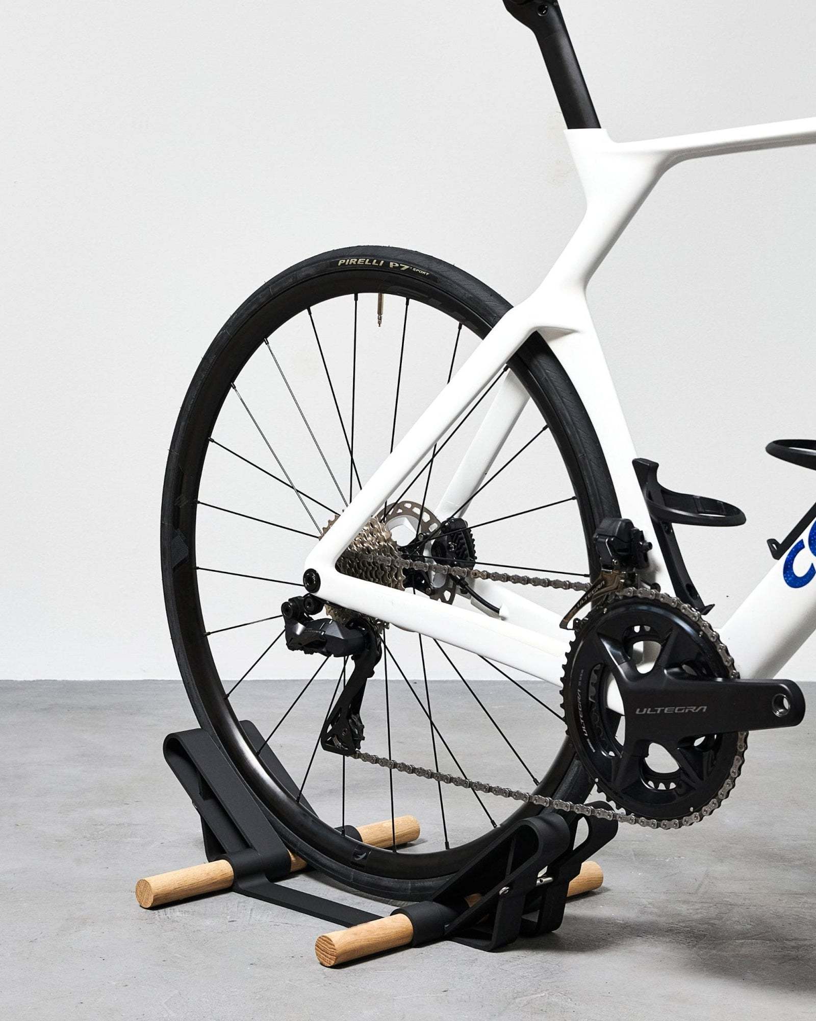 Bicycle Stand – Vertical Bike Display with Solid Oak Design