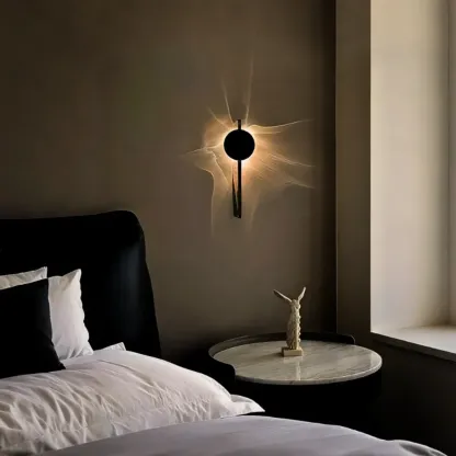 Velwave Wall Sconce – Adjustable Ripple Light, Modern Minimalist, Warm White LED
