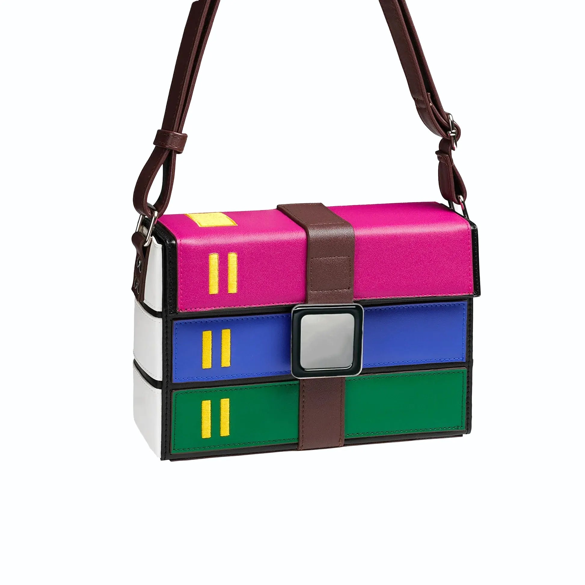 Archive Messenger Bag – 100% Vegan Leather, Magnetic Closure, Adjustable Strap