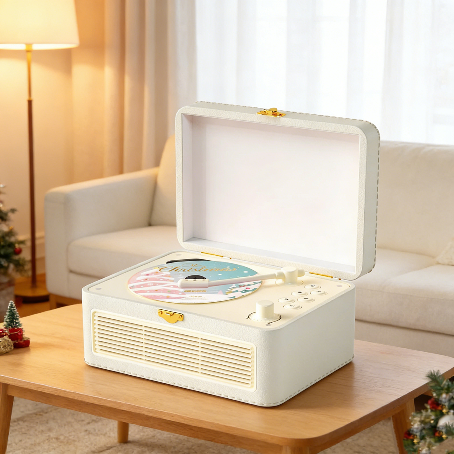 Portable Bluetooth CD Player – 3600mAh Battery, Built‑in Speakers, Radio, USB & AUX