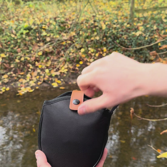 Foldable Fishing Landing Net – Ultra-Compact, Rubber Mesh, Travel-Ready for Anglers