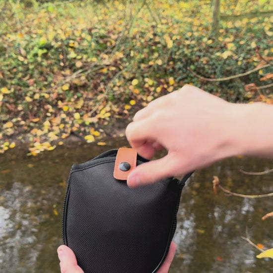 Foldable Fishing Landing Net – Ultra-Compact, Rubber Mesh, Travel-Ready for Anglers