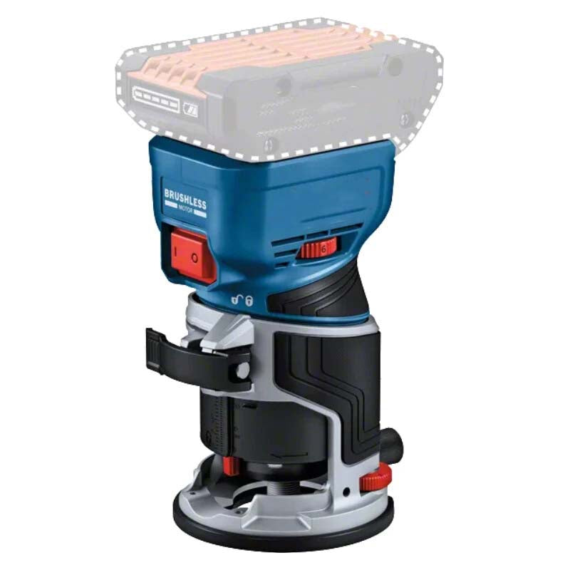 Cordless Compact Edge Router – Brushless Motor, 6mm & 1/4″ Collets, L‑Boxx Storage