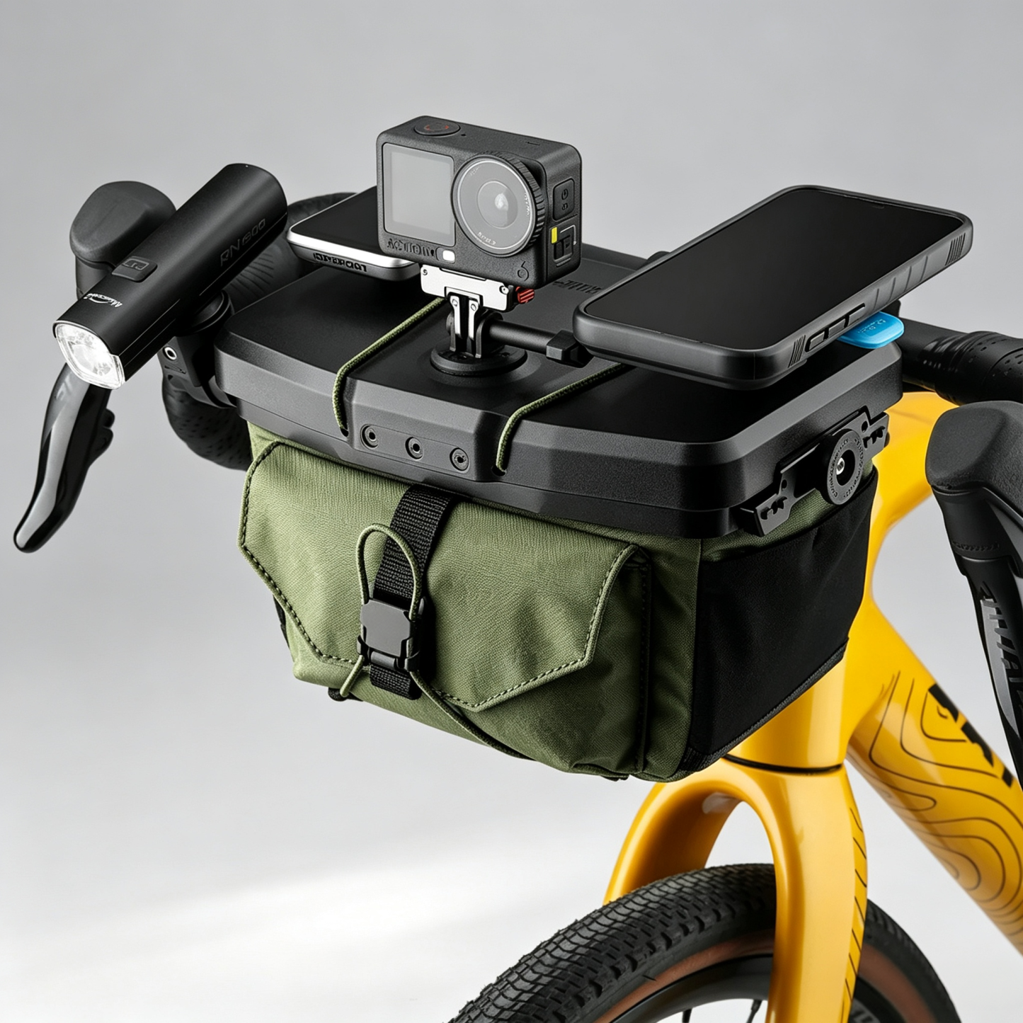 3.3L Modular Handlebar Bag – Quick‑Release Aluminum Mount, Device Platform, 1175g, Weather‑Resistant