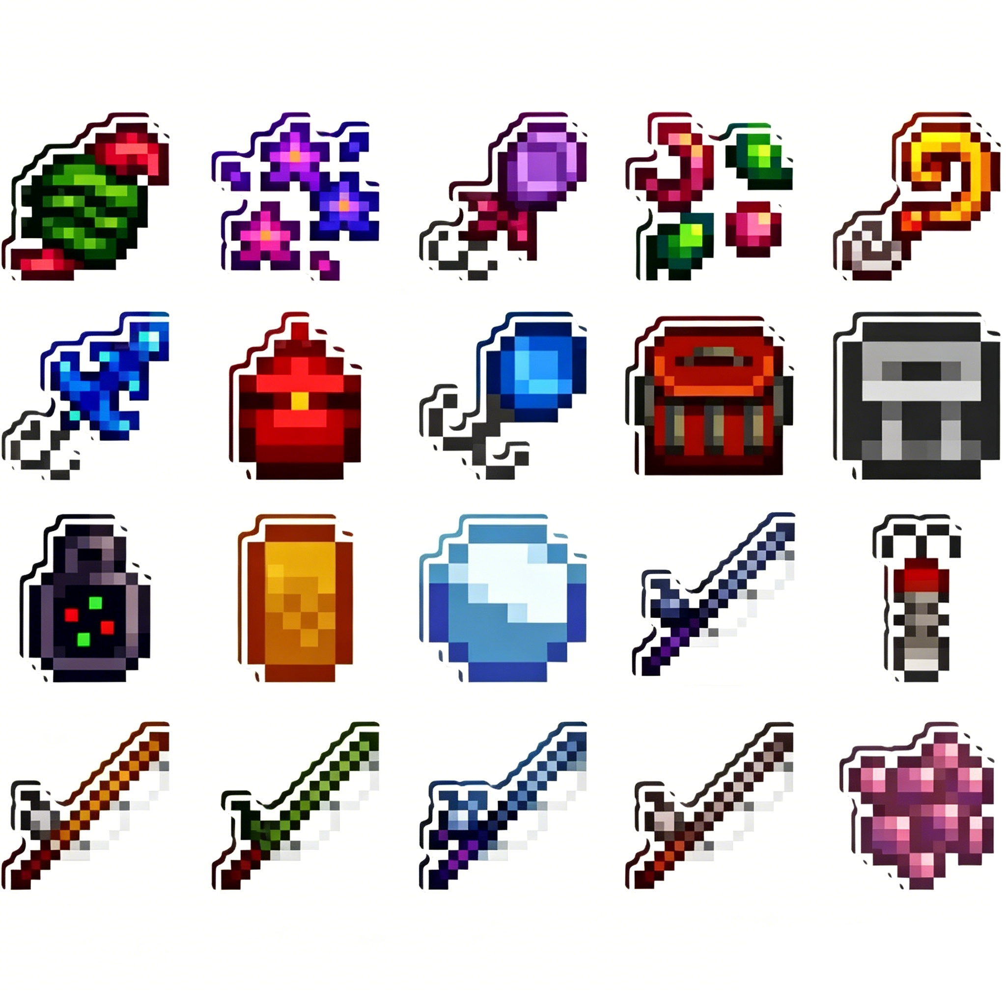 Stardew Valley Mini Acrylic Fridge Magnets – Pixel Art Crop & Fruit Magnets