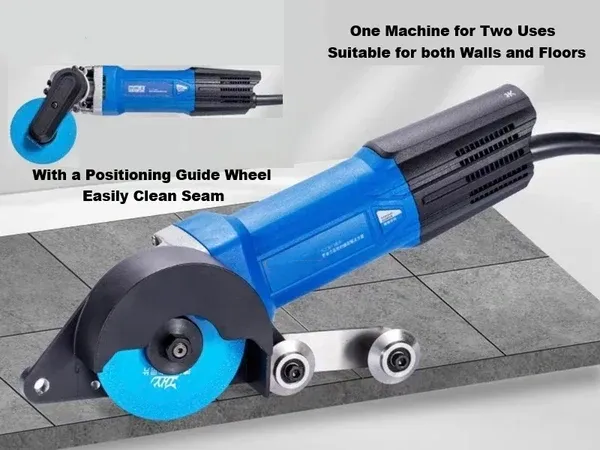 Angle‑Adjustable Seam Cleaner Grinder – 850W, 13000 RPM, Positioning Guide Wheels for Horizontal & Vertical Seams