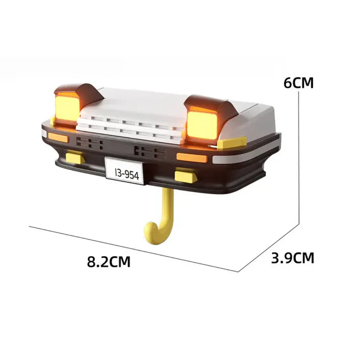 Pop-Up Headlight Car Key Hook – Retro Automotive Wall Organizer, Illuminated Option Available