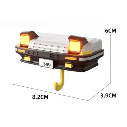 Pop-Up Headlight Car Key Hook – Retro Automotive Wall Organizer, Illuminated Option Available