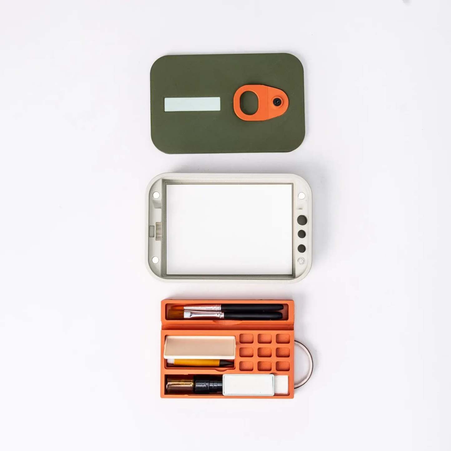 Portable Mini Watercolor Kit – 30 Sheets, 2 Brushes, Spray Bottle, Tape – Pocket‑Sized Travel Studio